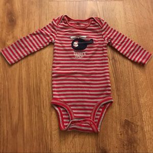 10/$10 Carters Red Striped Bodysuit 6m